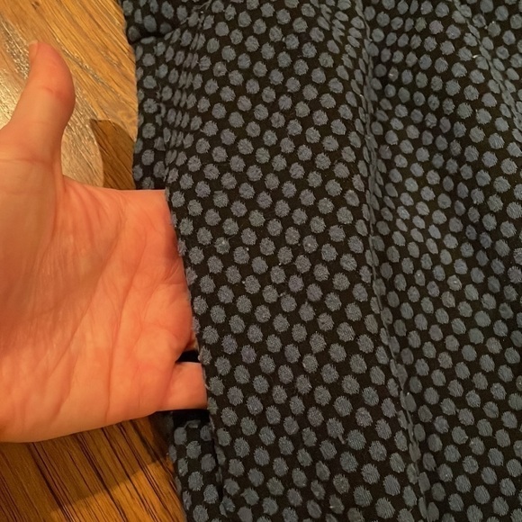 HD In Paris Anthropologie M Blue and Black Polka Dot Dress with Pockets EUC - Picture 7 of 11
